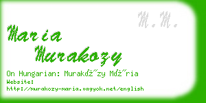 maria murakozy business card